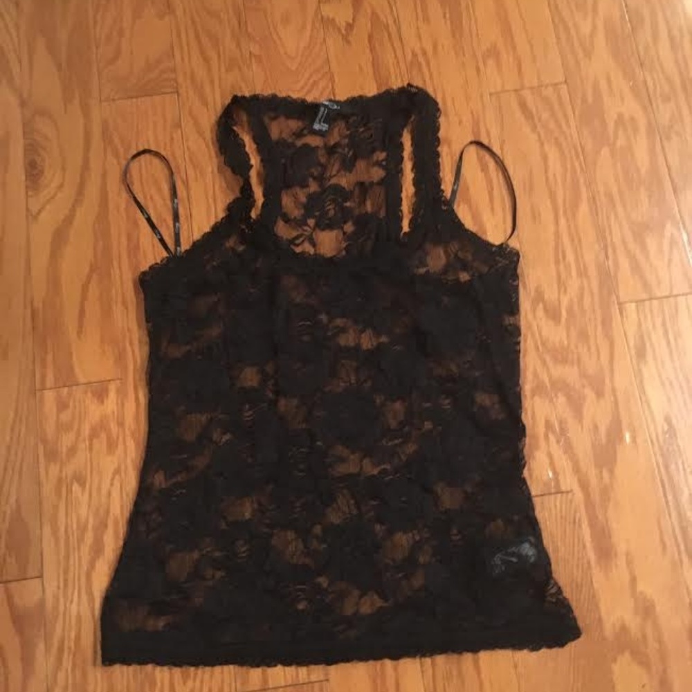 Black Lace Tank Top